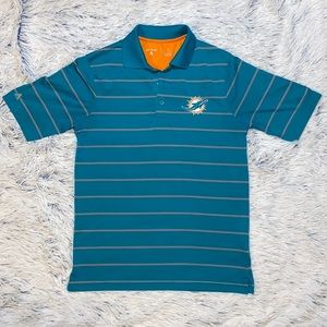 Miami Dolphins Antigua Teal Small Polo Shirt